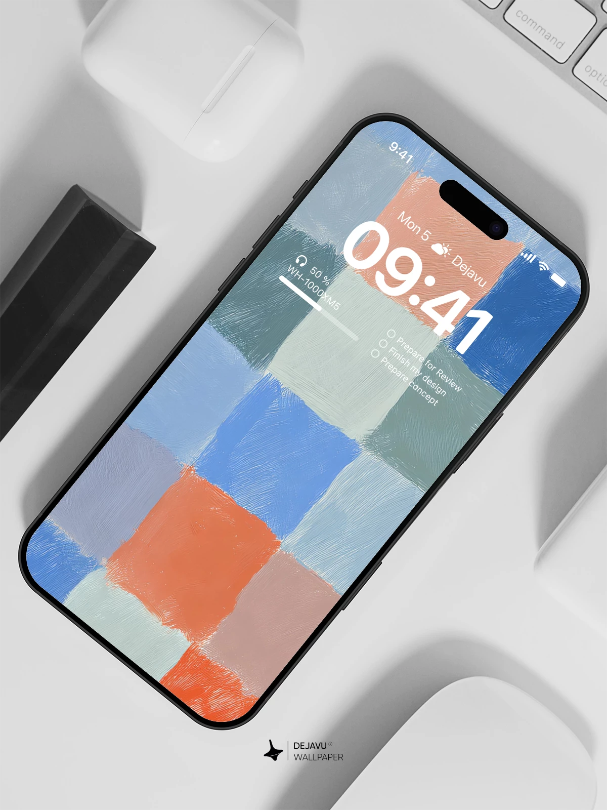 Abstract Pastel Checkerboard Wallpaper 4K for iPhone Lock Screen