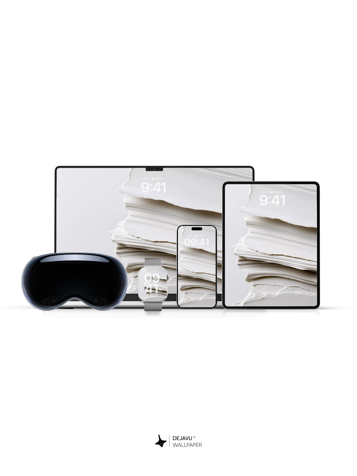 White Paper Stack Wallpaper 4K for iPhone Lock Screen