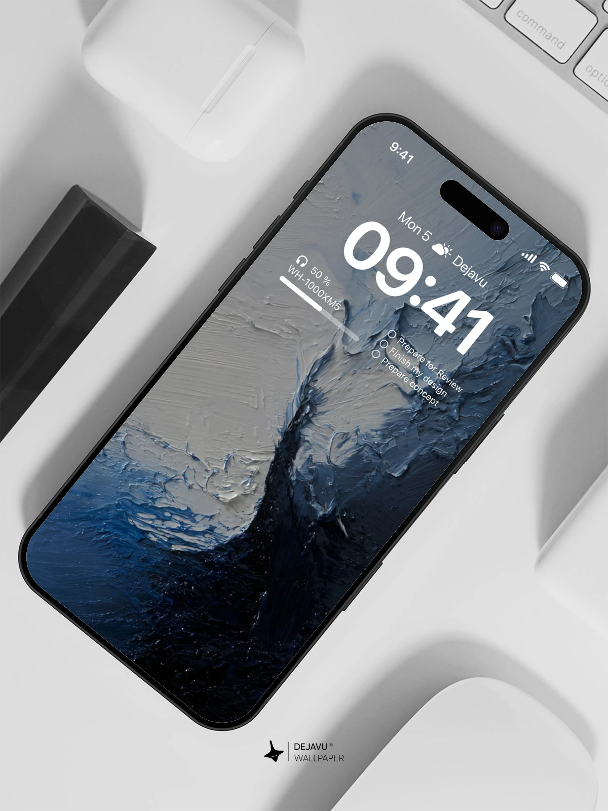 Abstract Blue Texture Wallpaper 4K for iPhone Lock Screen