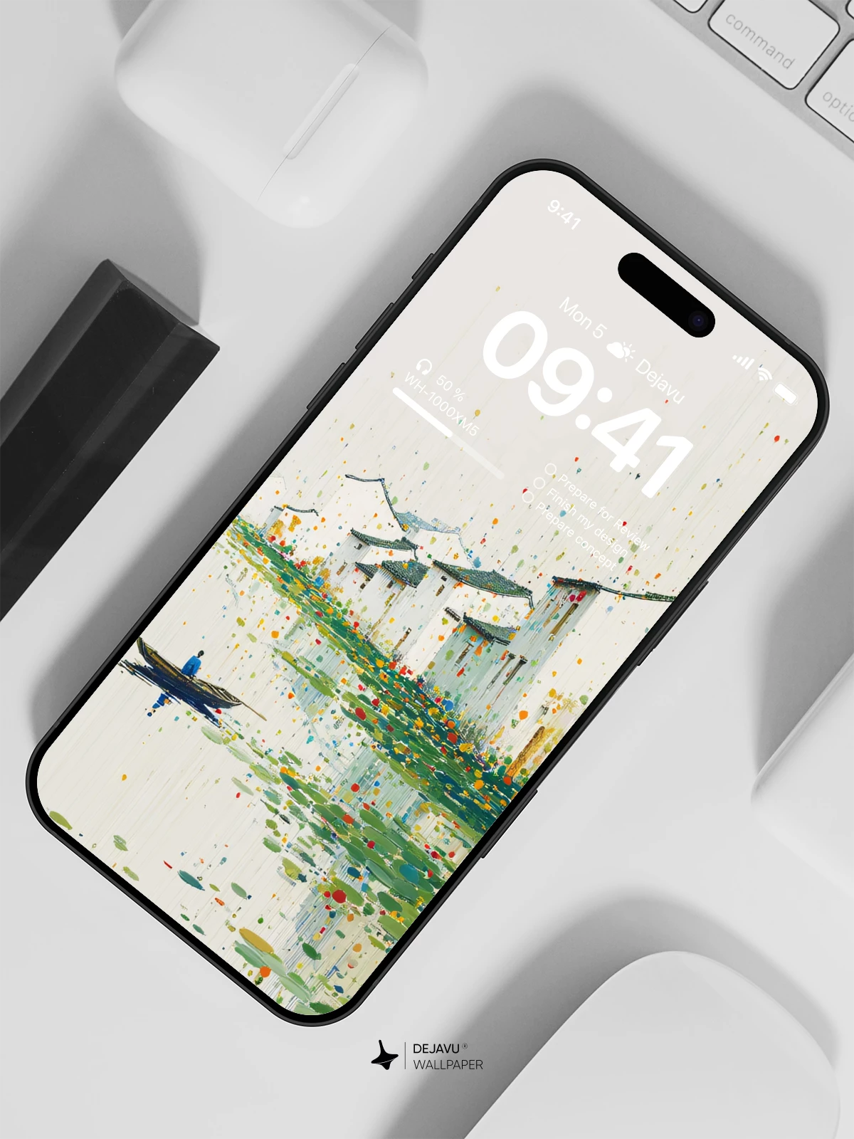 江南水乡水墨画 Wallpaper 4K for iPhone Lock Screen