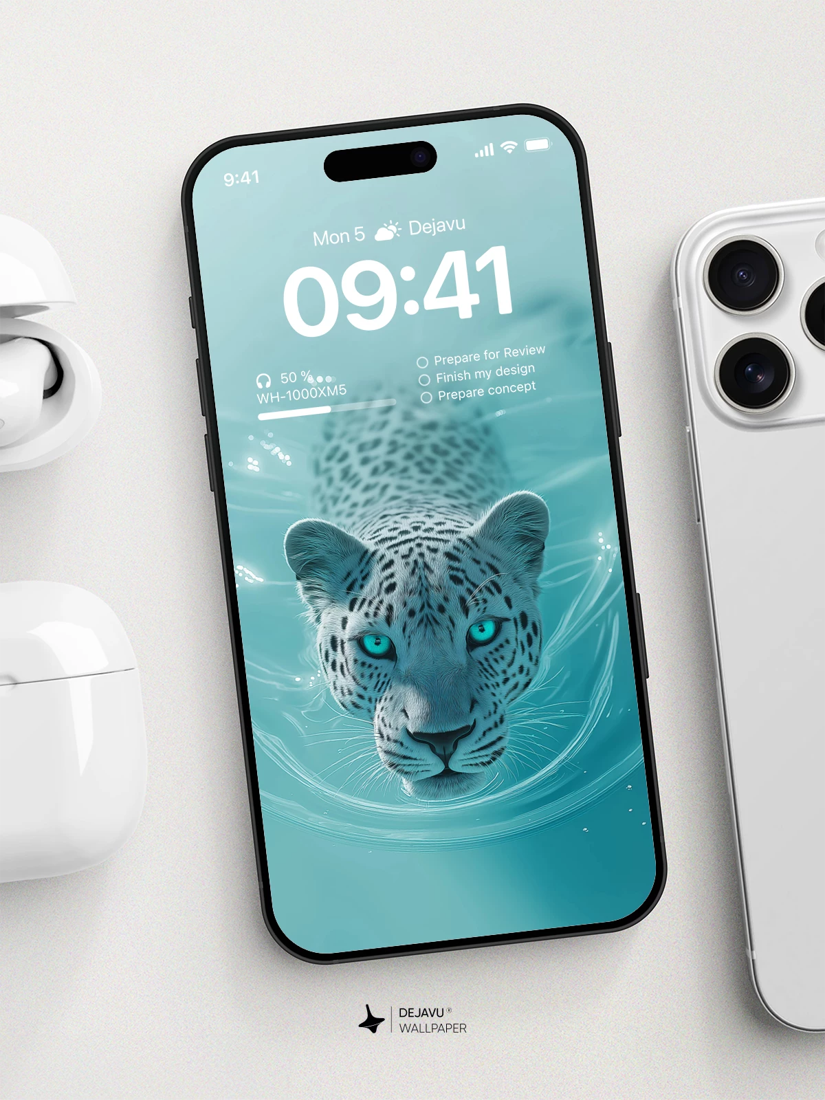White Leopard Wallpaper 4K for iPhone Lock Screen