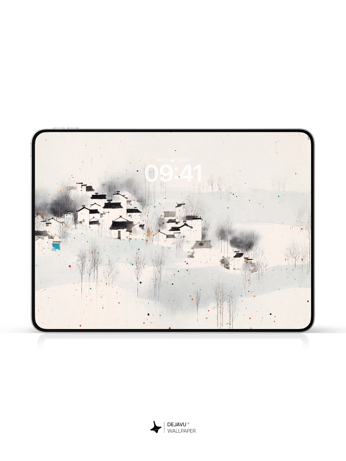 Snowy Village Winter Landscape Wallpaper 4K for iPhone Lock Screen