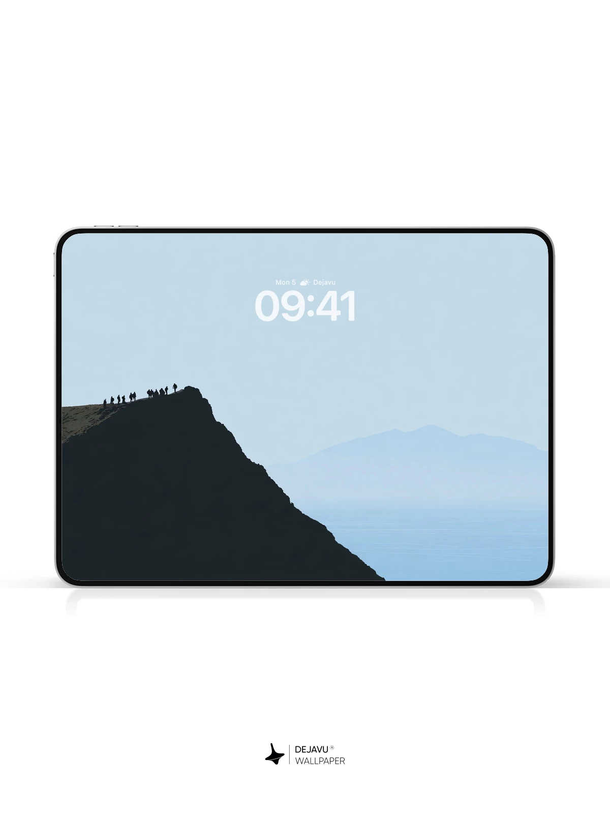 Mountain Cliff Silhouette Wallpaper 4K for iPhone Lock Screen