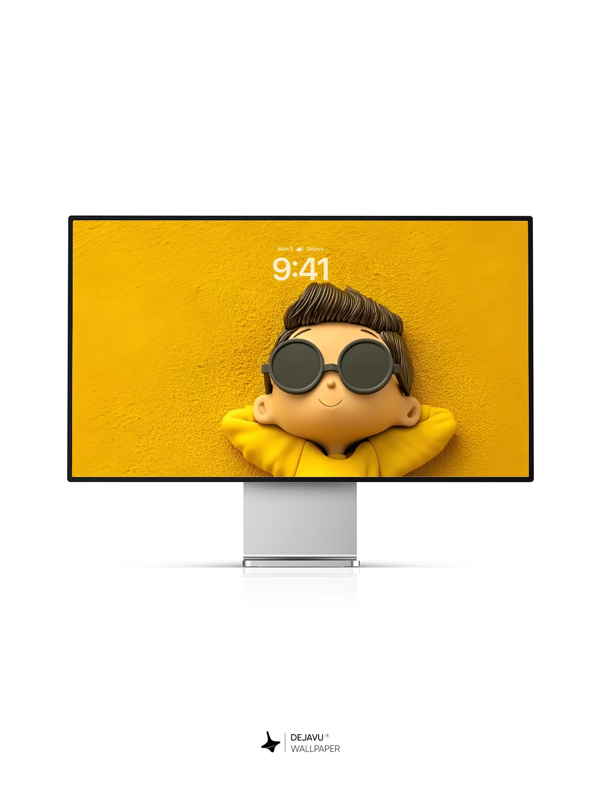 Yellow 3D Boy with Sunglasses Wallpaper 4K for iPhone Lock Screen