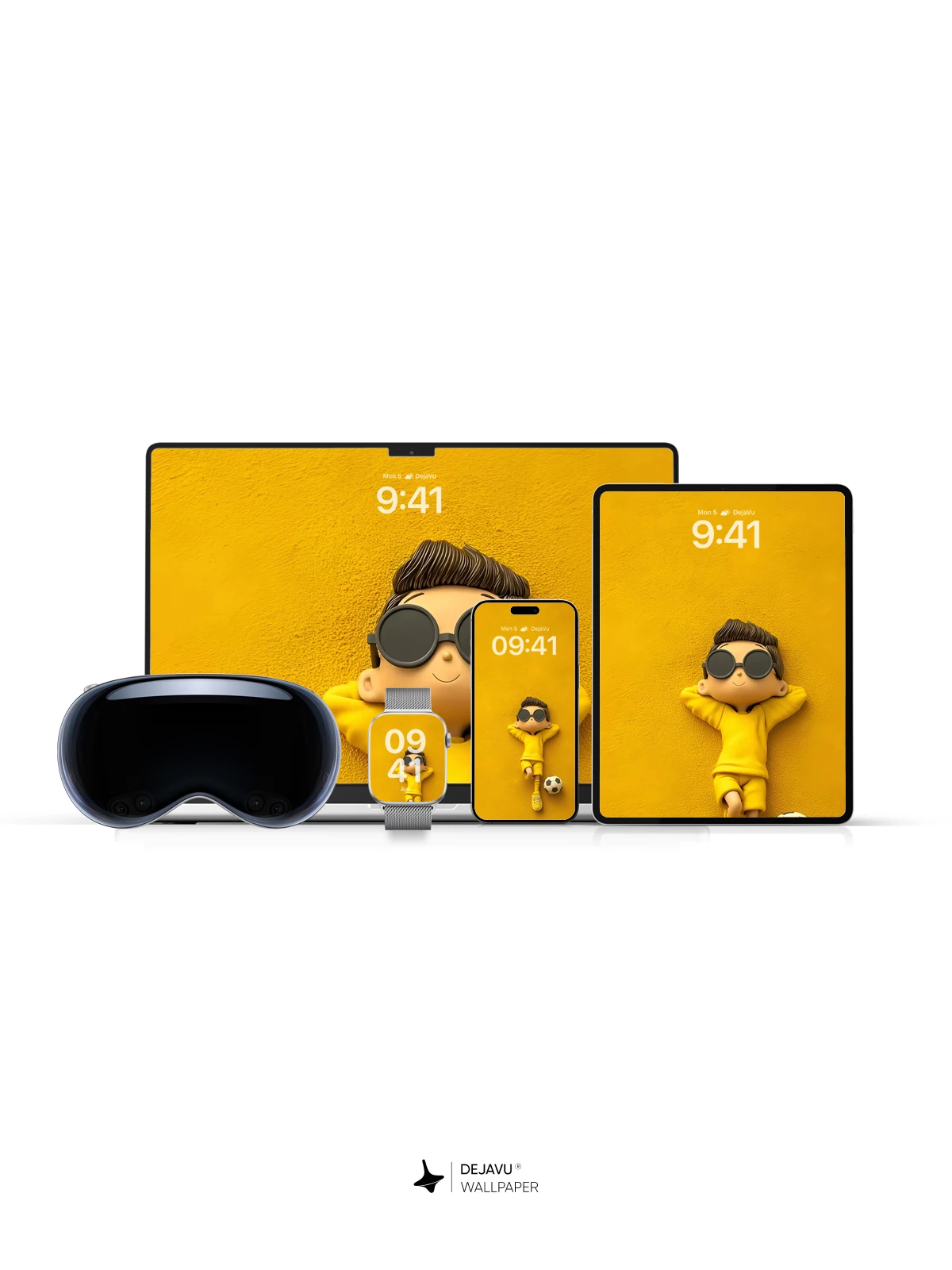 Yellow 3D Boy with Sunglasses Wallpaper 4K for iPhone Lock Screen