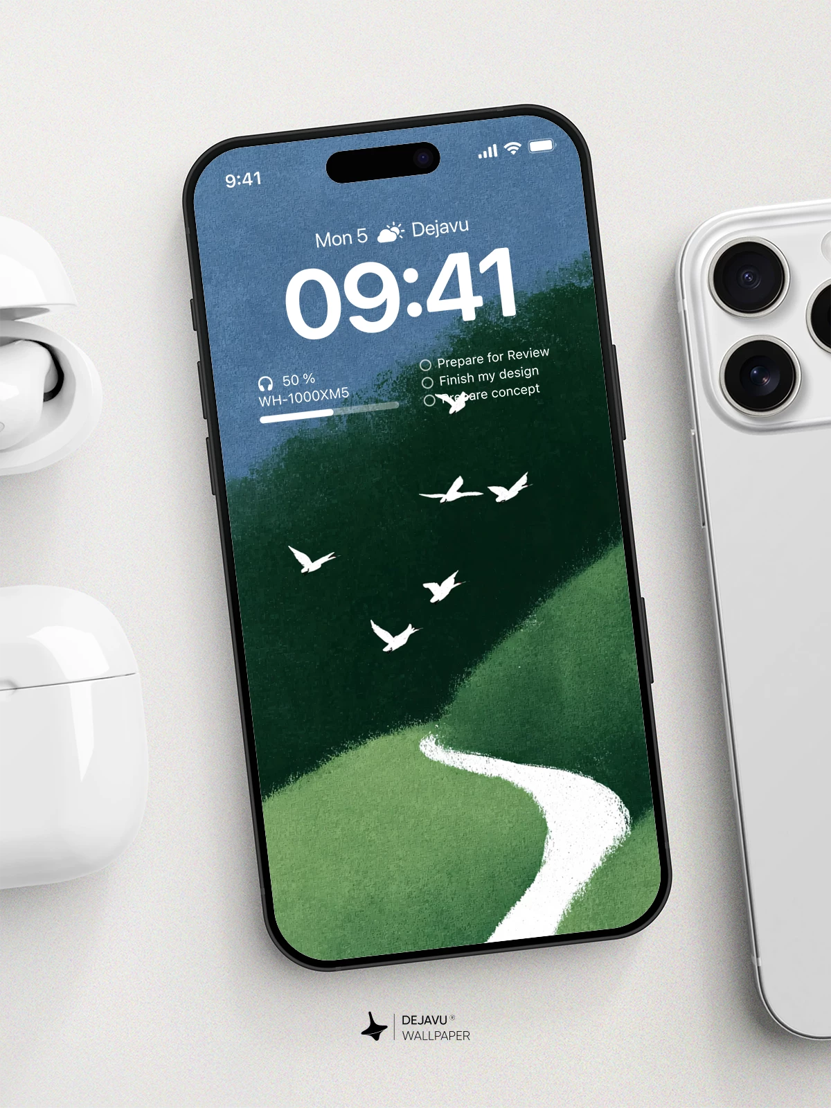 Minimalist Landscape Wallpaper 4K for iPhone Lock Screen