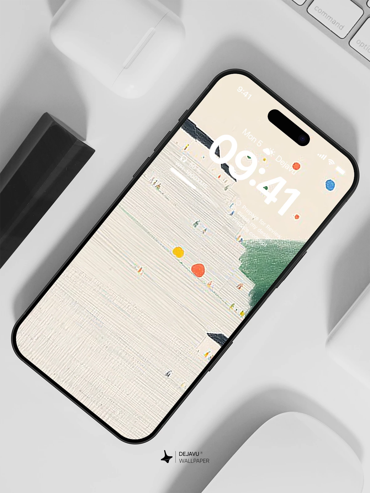 Minimalist Landscape Art Wallpaper 4K for iPhone Lock Screen