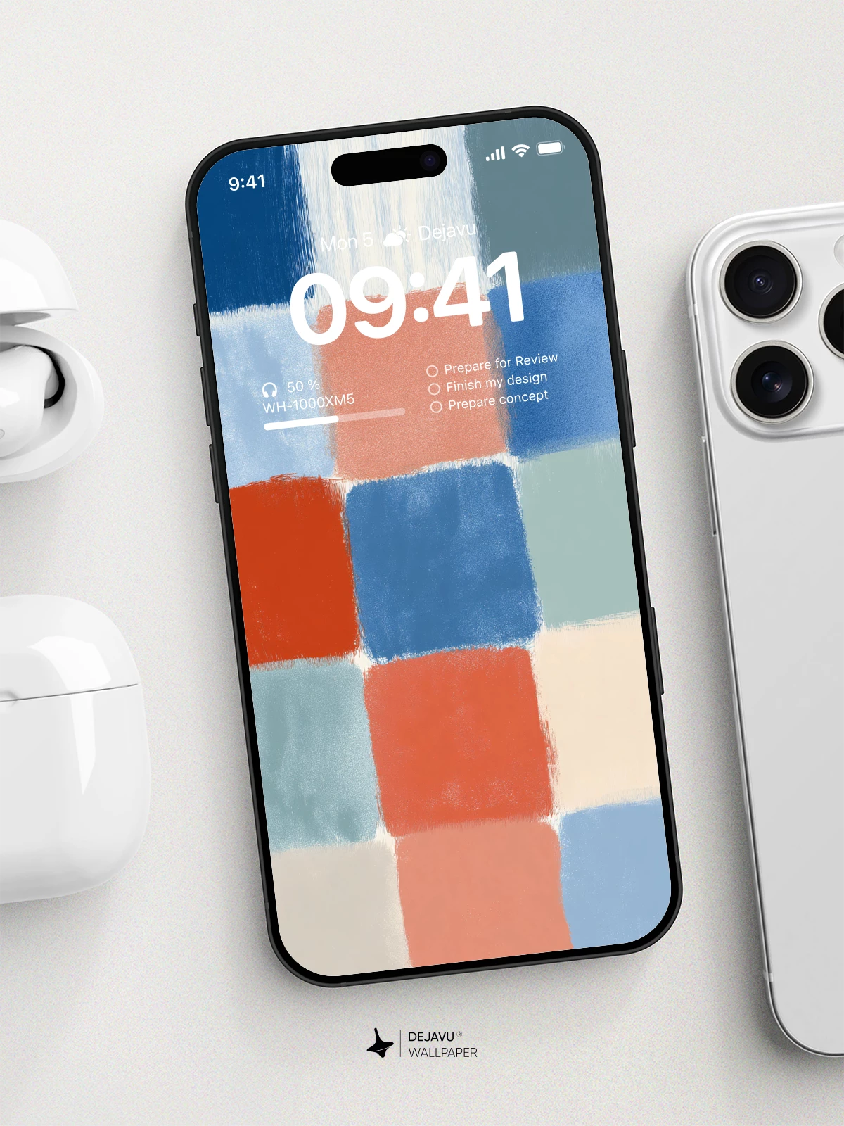 Abstract Color Block Wallpaper 4K for iPhone Lock Screen