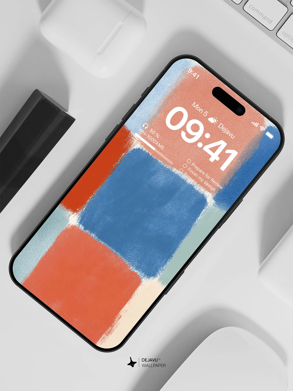 Abstract Color Block Wallpaper 4K for iPhone Lock Screen