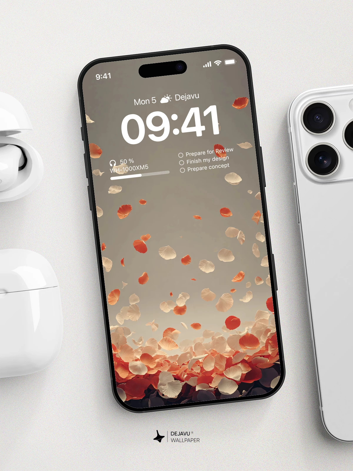 Floating Petals Wallpaper 4K for iPhone Lock Screen