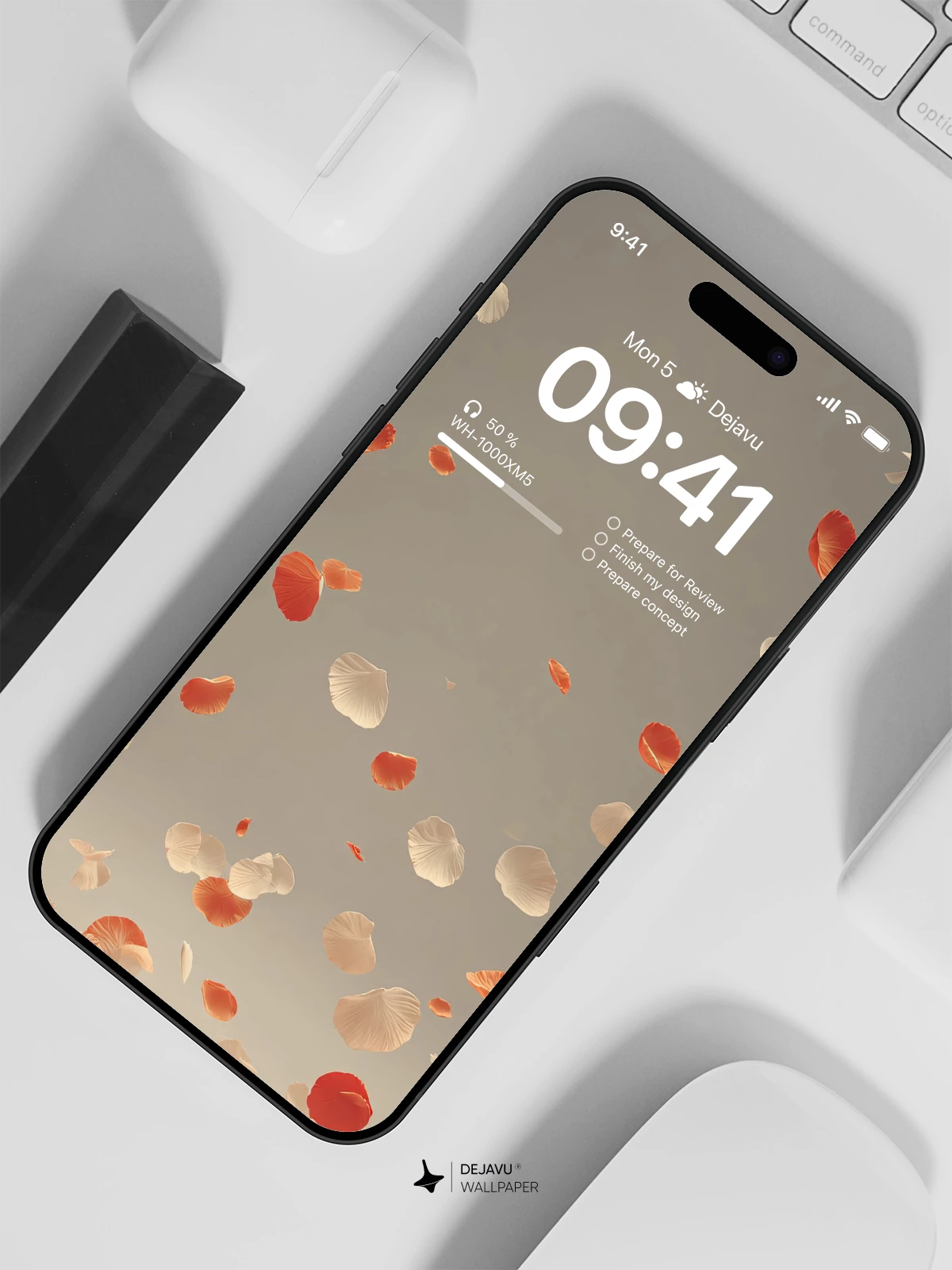 Floating Petals Wallpaper 4K for iPhone Lock Screen