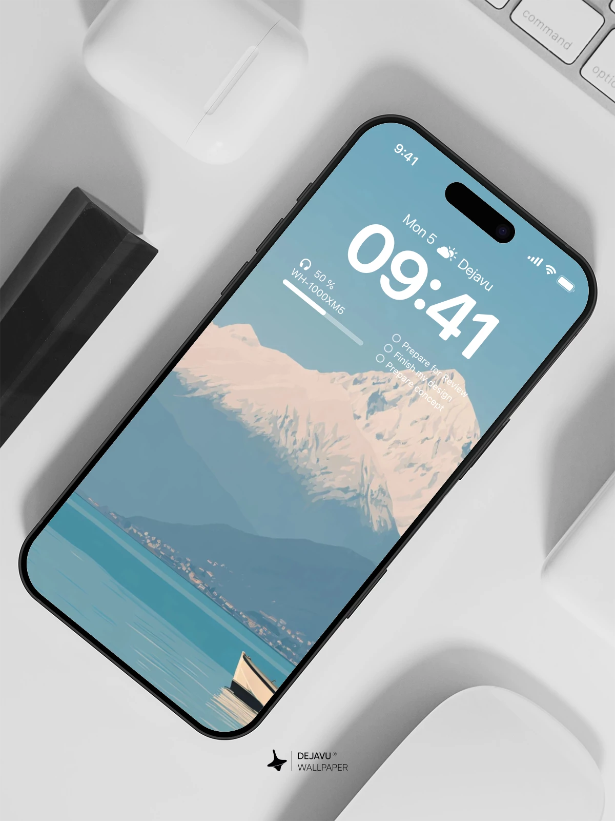 Snowy Mountain Lake Wallpaper 4K for iPhone Lock Screen