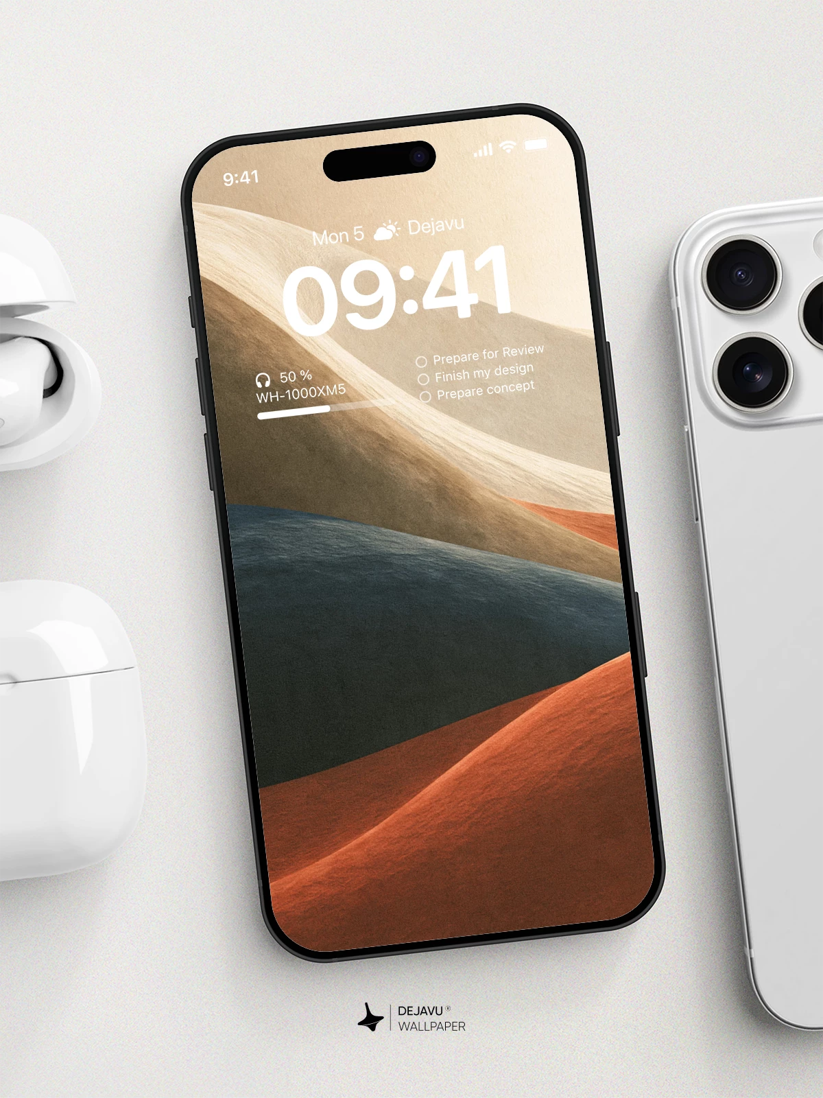 Abstract Terrain Gradient Wallpaper 4K for iPhone Lock Screen