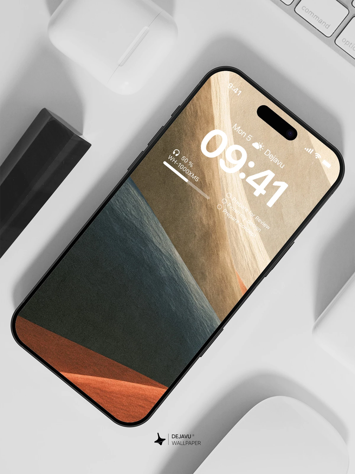 Abstract Terrain Gradient Wallpaper 4K for iPhone Lock Screen