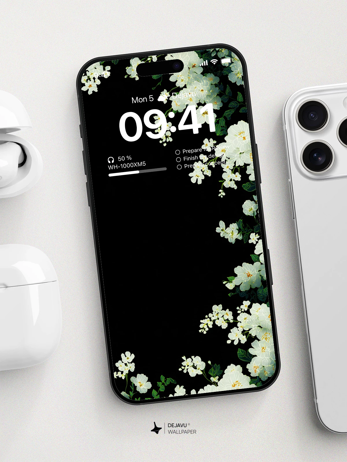 White Flowers Wallpaper 4K for Mobile Background