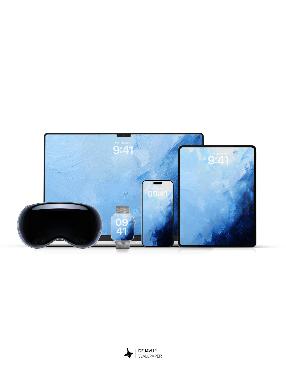 Blue Gradient Abstract Wallpaper 4K for iPhone Lock Screen