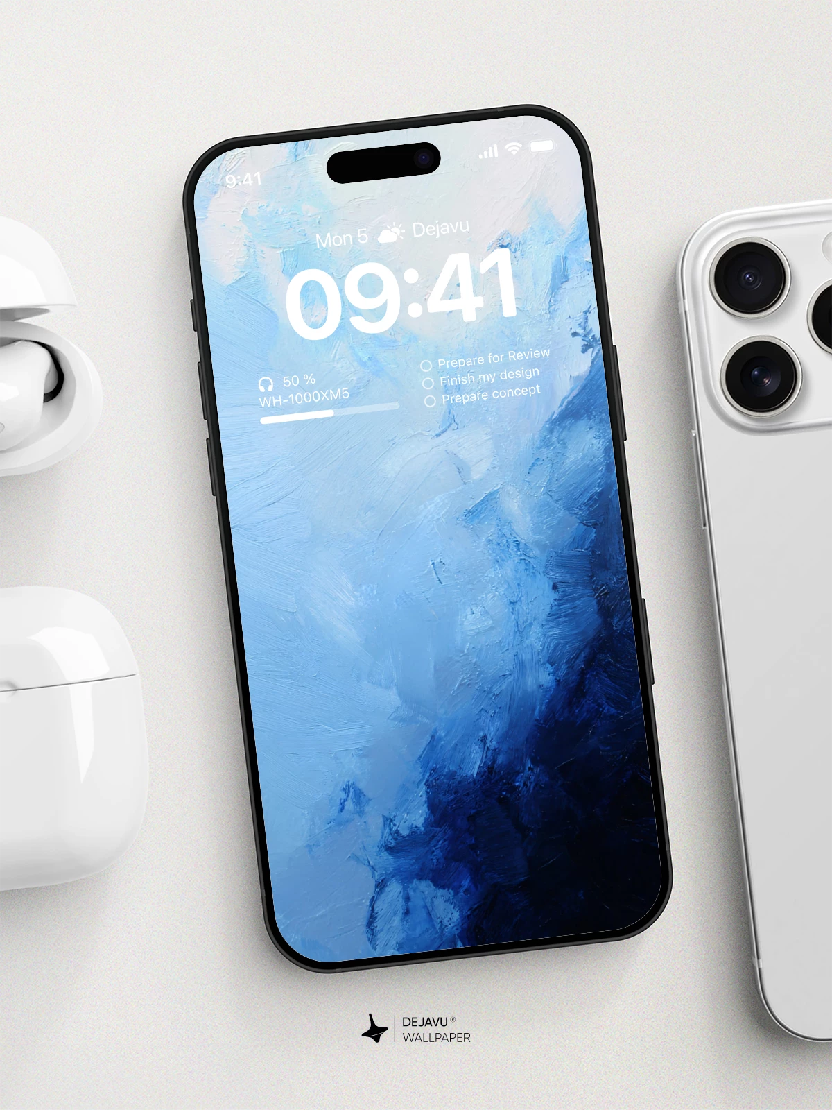 Blue Gradient Abstract Wallpaper 4K for iPhone Lock Screen