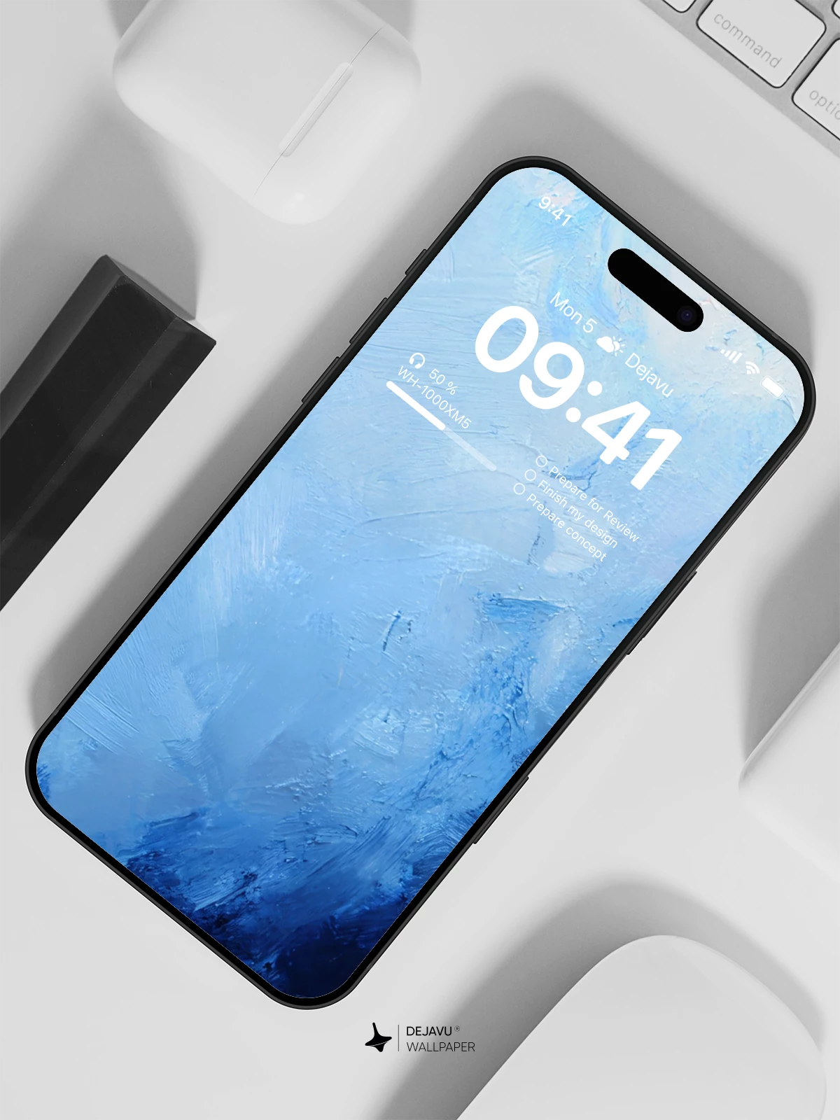 Blue Gradient Abstract Wallpaper 4K for iPhone Lock Screen