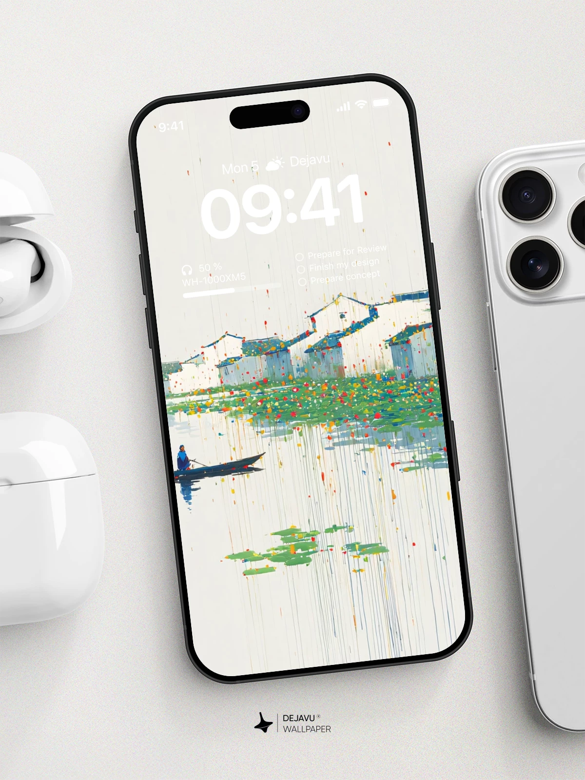 水乡白墙黑瓦壁纸4K for iPhone Lock Screen