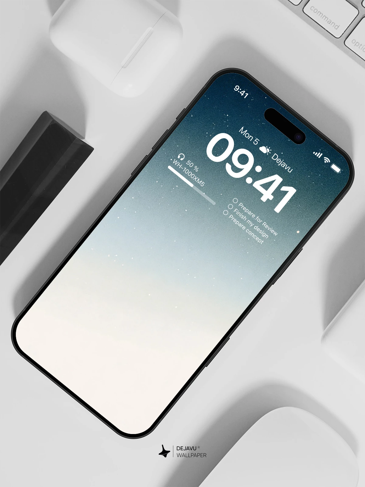 Starry Night Sky Gradient Wallpaper 4K for iPhone Lock Screen