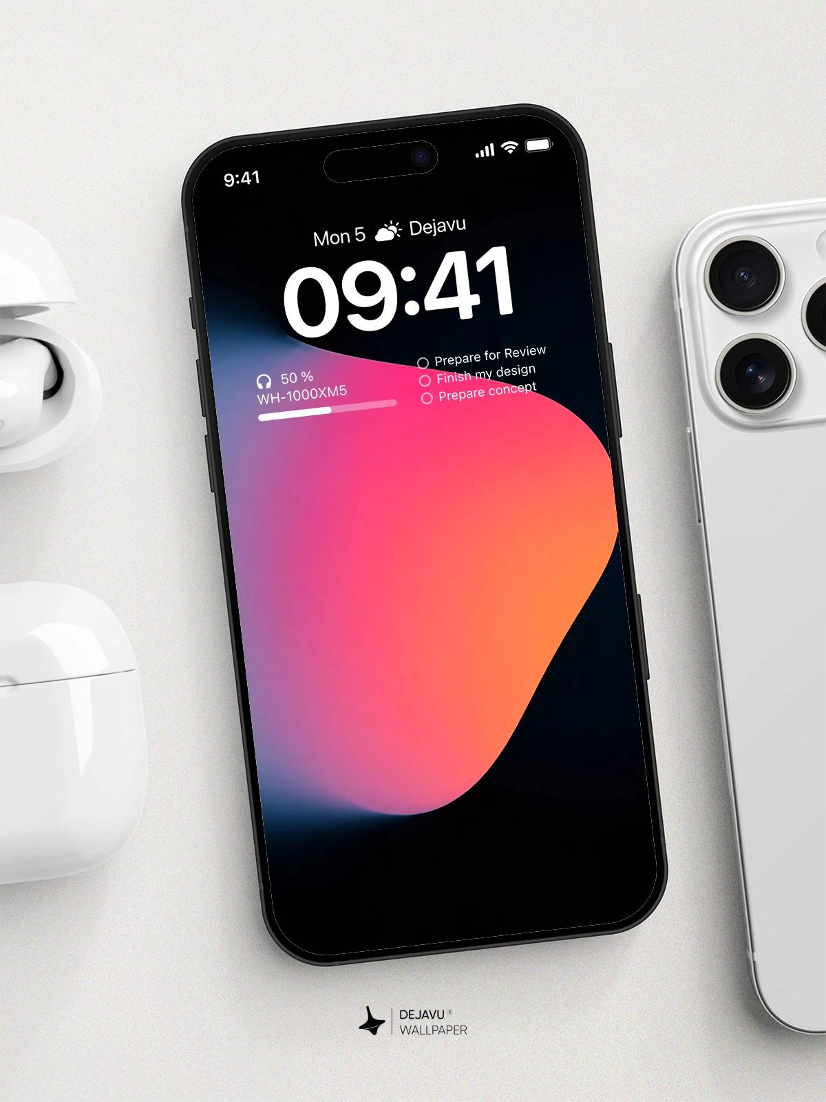 Gradient Pink and Orange Wallpaper 4K for iPhone Lock Screen