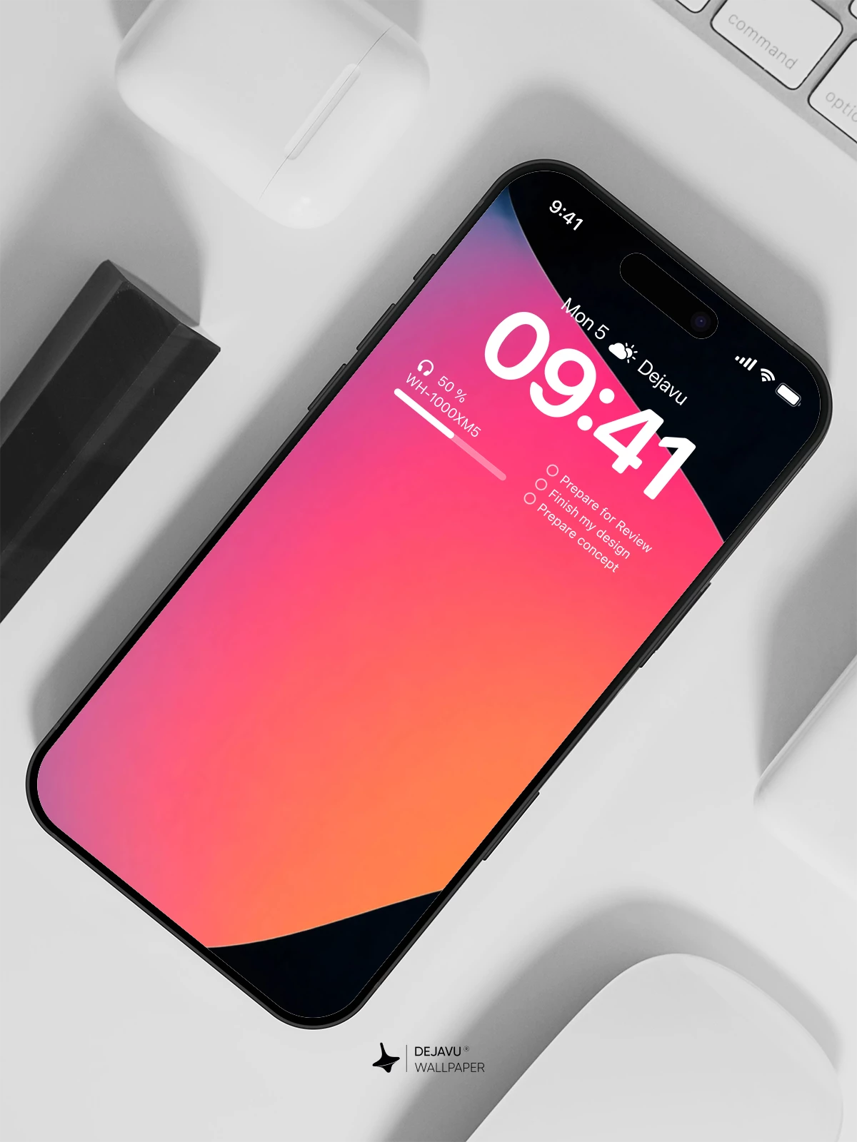 Gradient Pink and Orange Wallpaper 4K for iPhone Lock Screen
