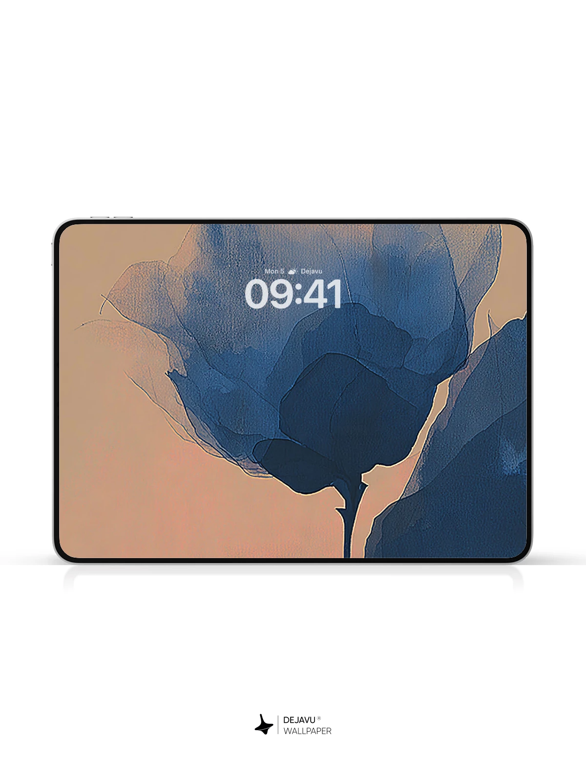 Abstract Blue Flower Wallpaper 4K for iPhone Lock Screen