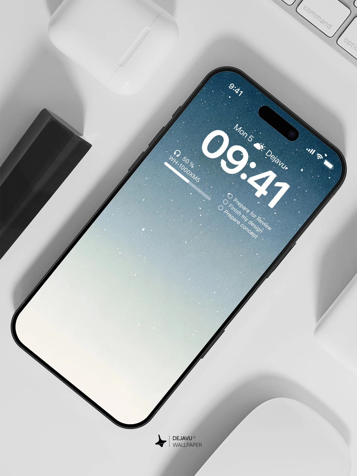 Starry Night Sky Gradient Wallpaper 4K for iPhone Lock Screen