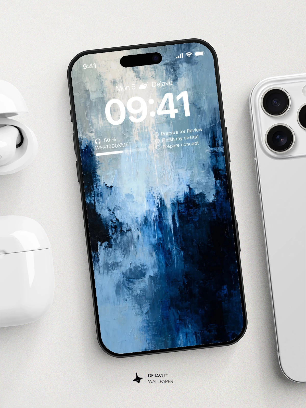 Blue Abstract Wallpaper 4K for iPhone Lock Screen