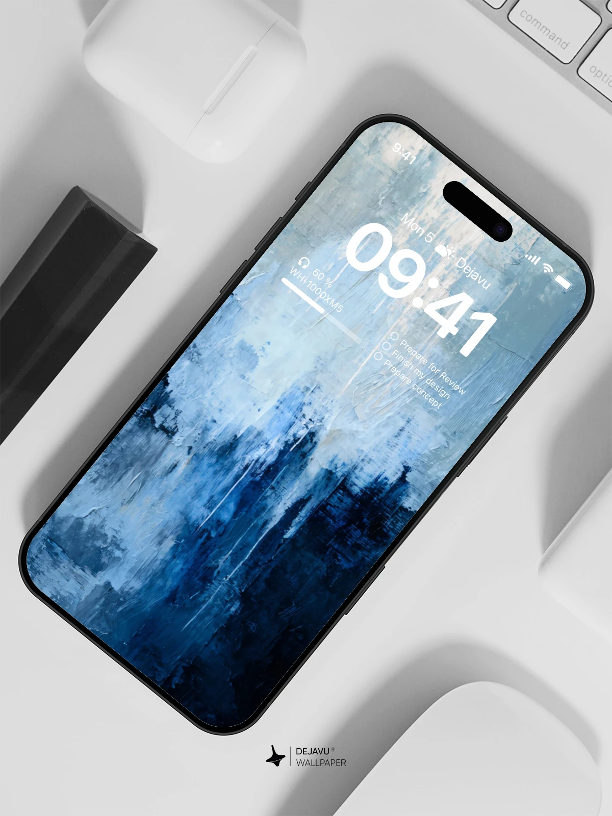 Blue Abstract Wallpaper 4K for iPhone Lock Screen