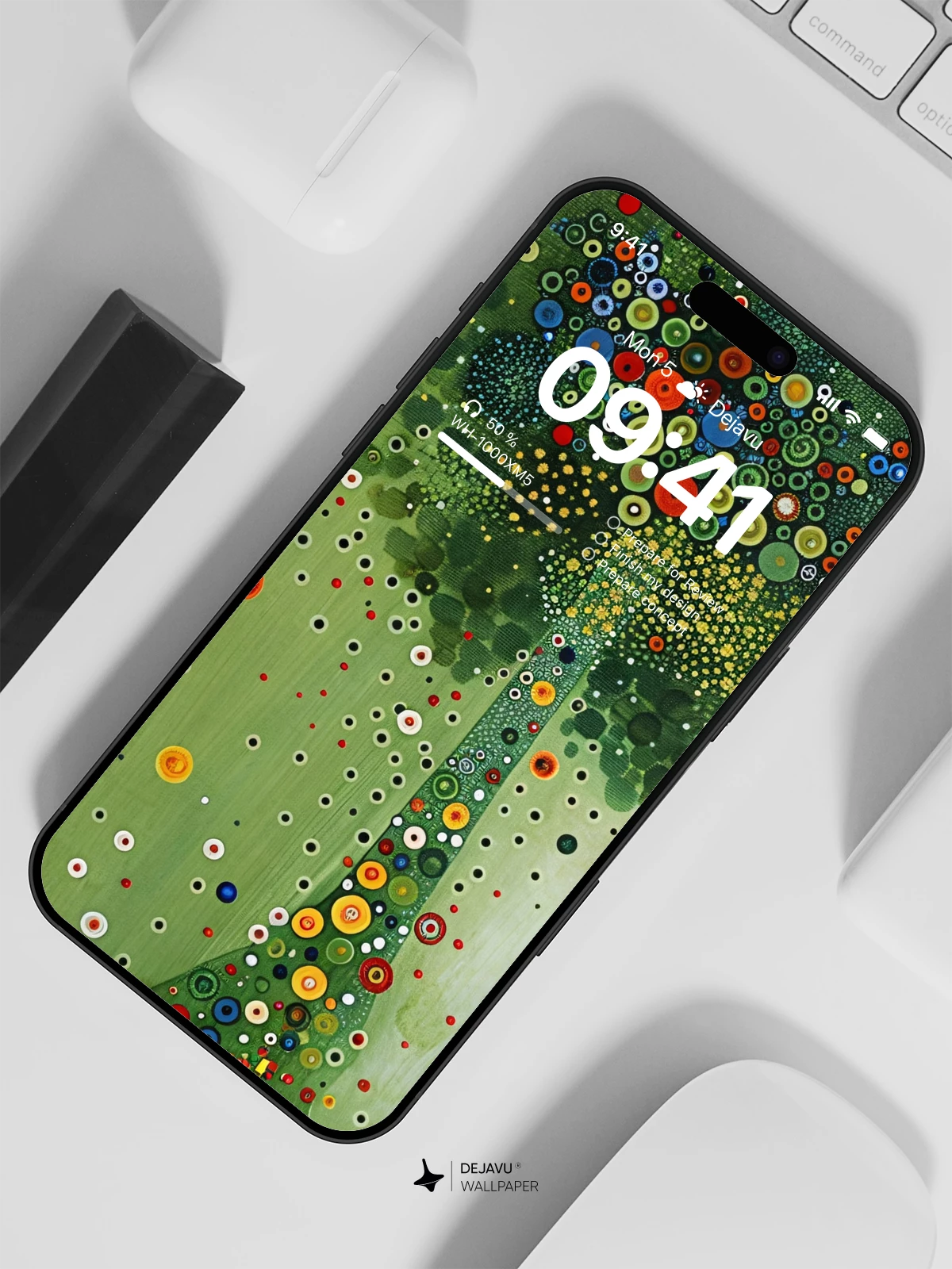 Colorful Dots Tree Wallpaper 4K for iPhone Lock Screen