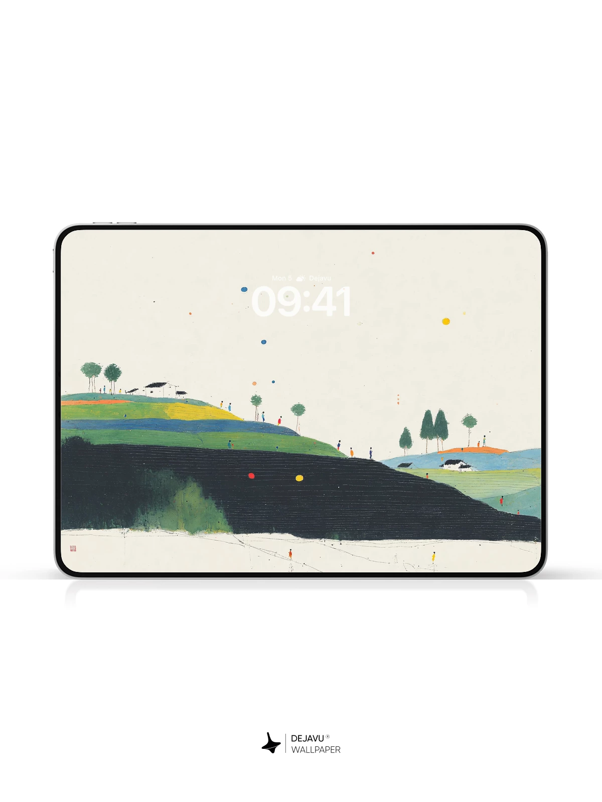 Minimalist Landscape Illustration Wallpaper 4K for iPhone Lock Screen