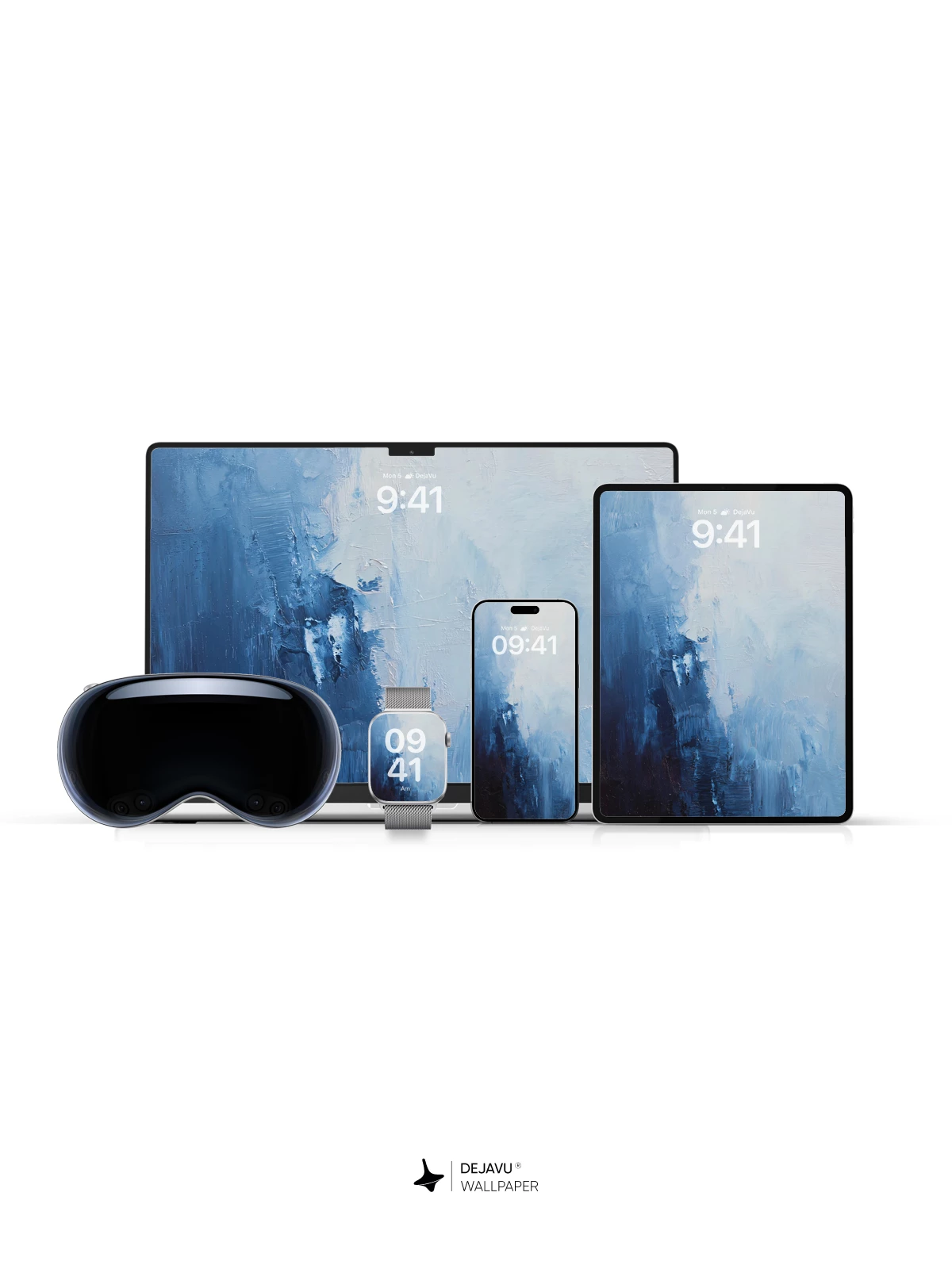 Blue Abstract Art Wallpaper 4K for iPhone Lock Screen