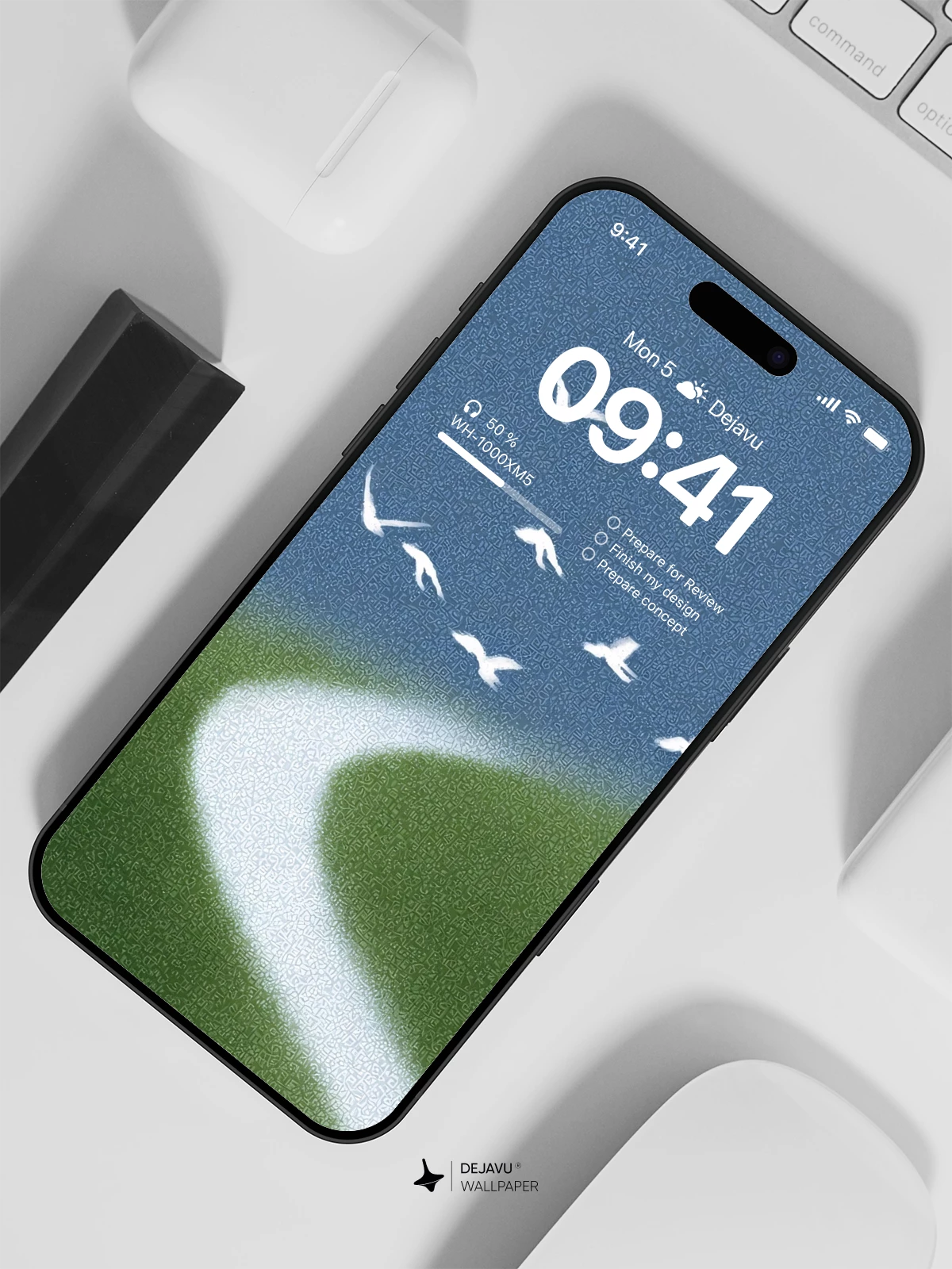 Green Hills and White Path Wallpaper 4K for Mobile Background