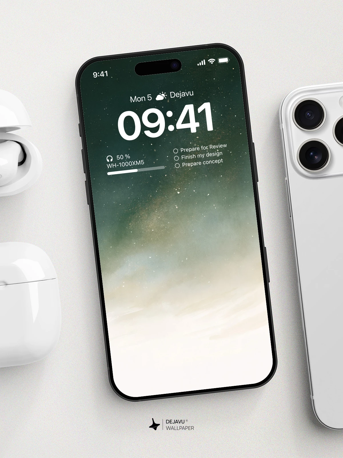 Starry Night Sky Gradient Wallpaper 4K for iPhone Lock Screen
