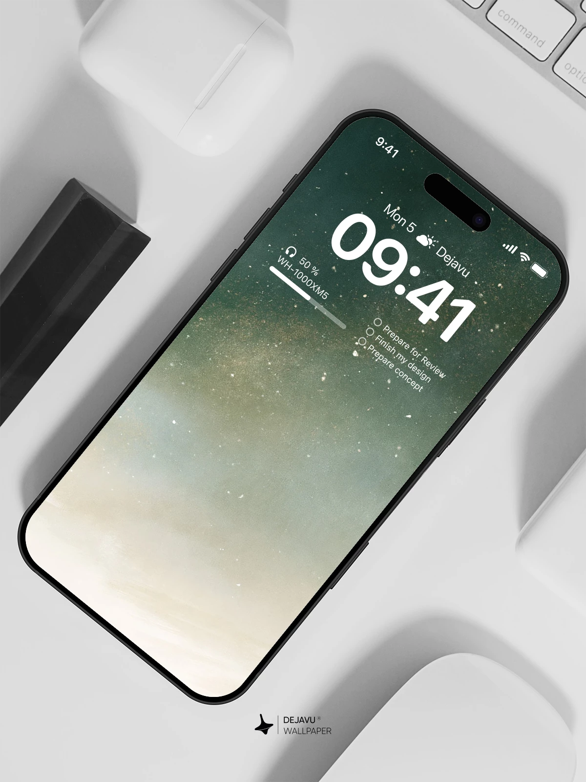 Starry Night Sky Gradient Wallpaper 4K for iPhone Lock Screen