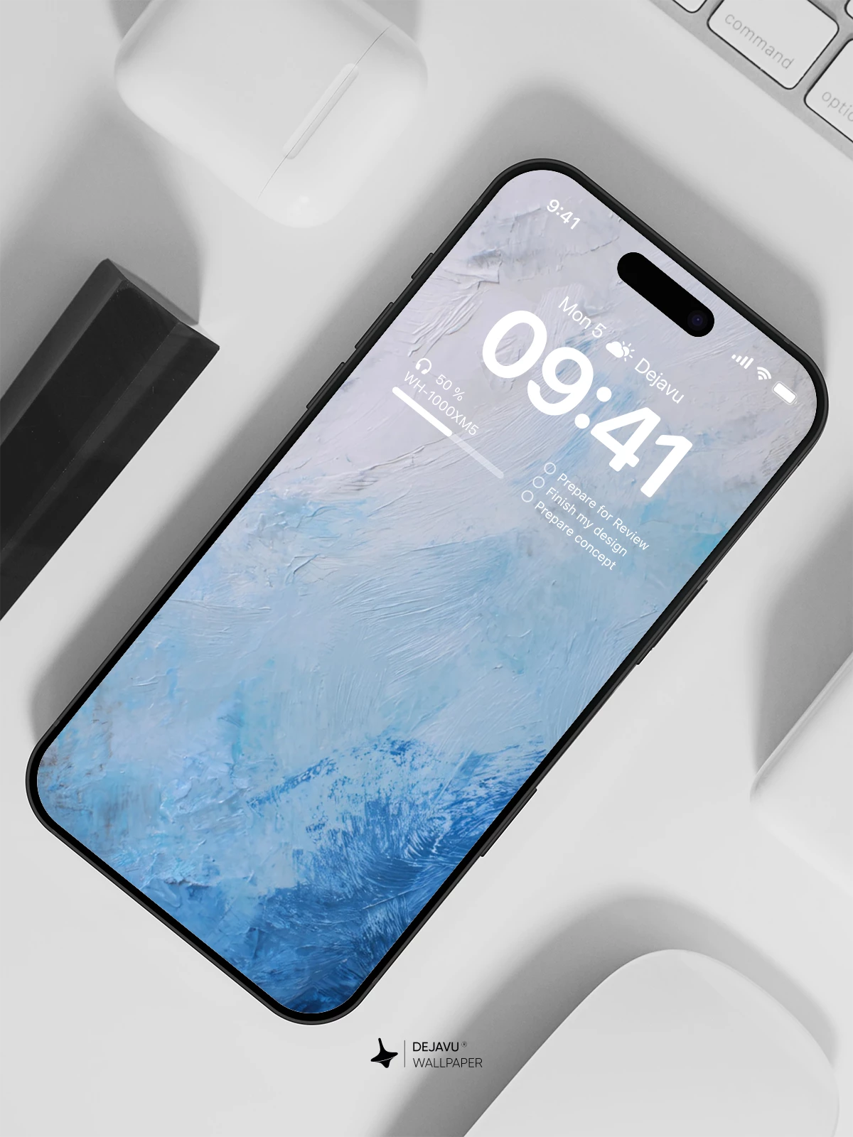 Abstract Blue White Gray Wallpaper 4K for iPhone Lock Screen