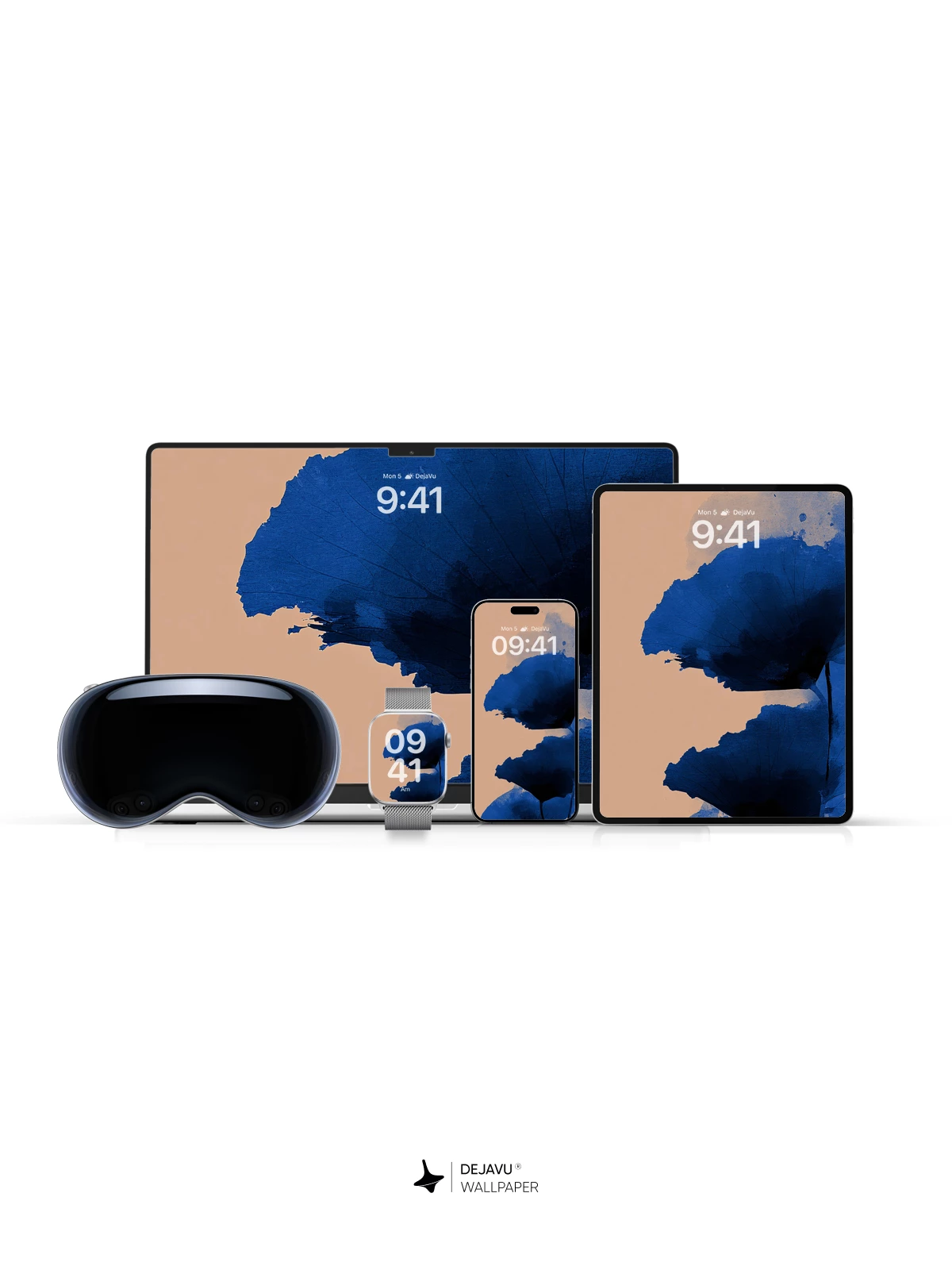 Blue Abstract Watercolor Wallpaper 4K for Mobile Background