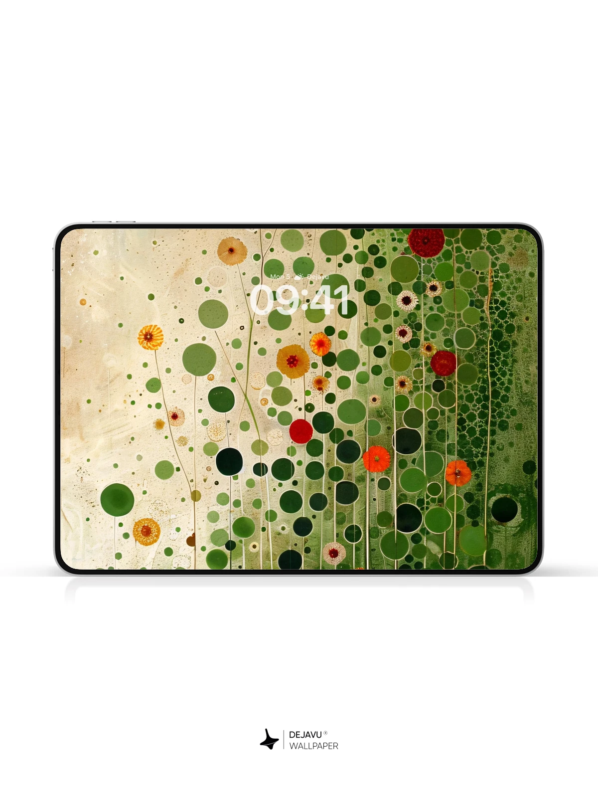 Green Abstract Floral Wallpaper 4K for iPhone Lock Screen