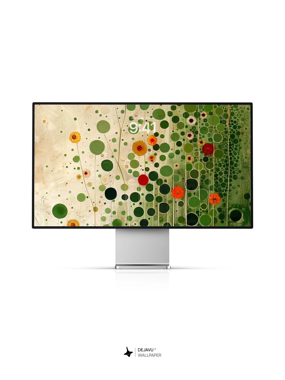 Green Abstract Floral Wallpaper 4K for iPhone Lock Screen