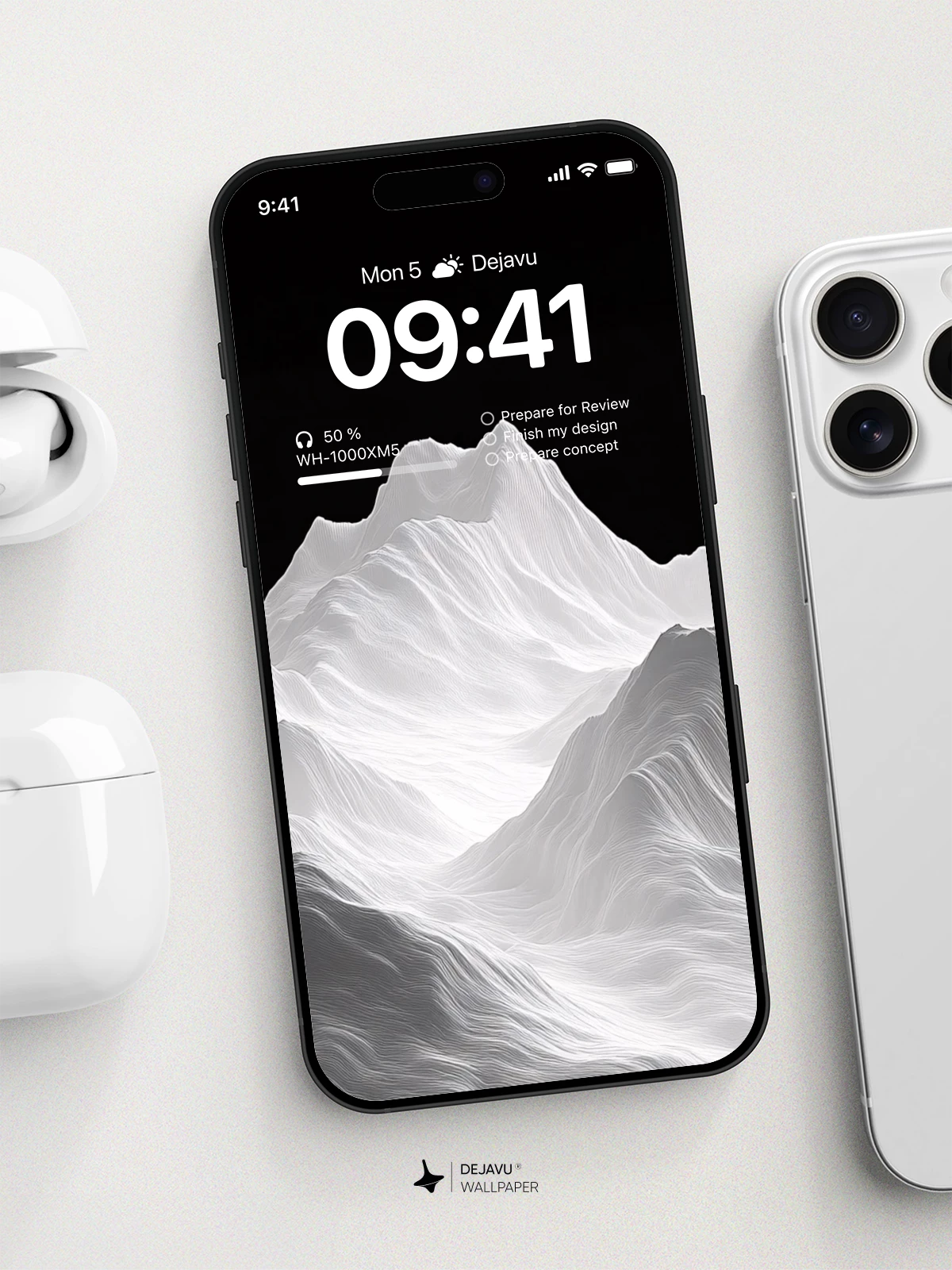 White Snow Mountain 4K Wallpaper for iPhone Lock Screen