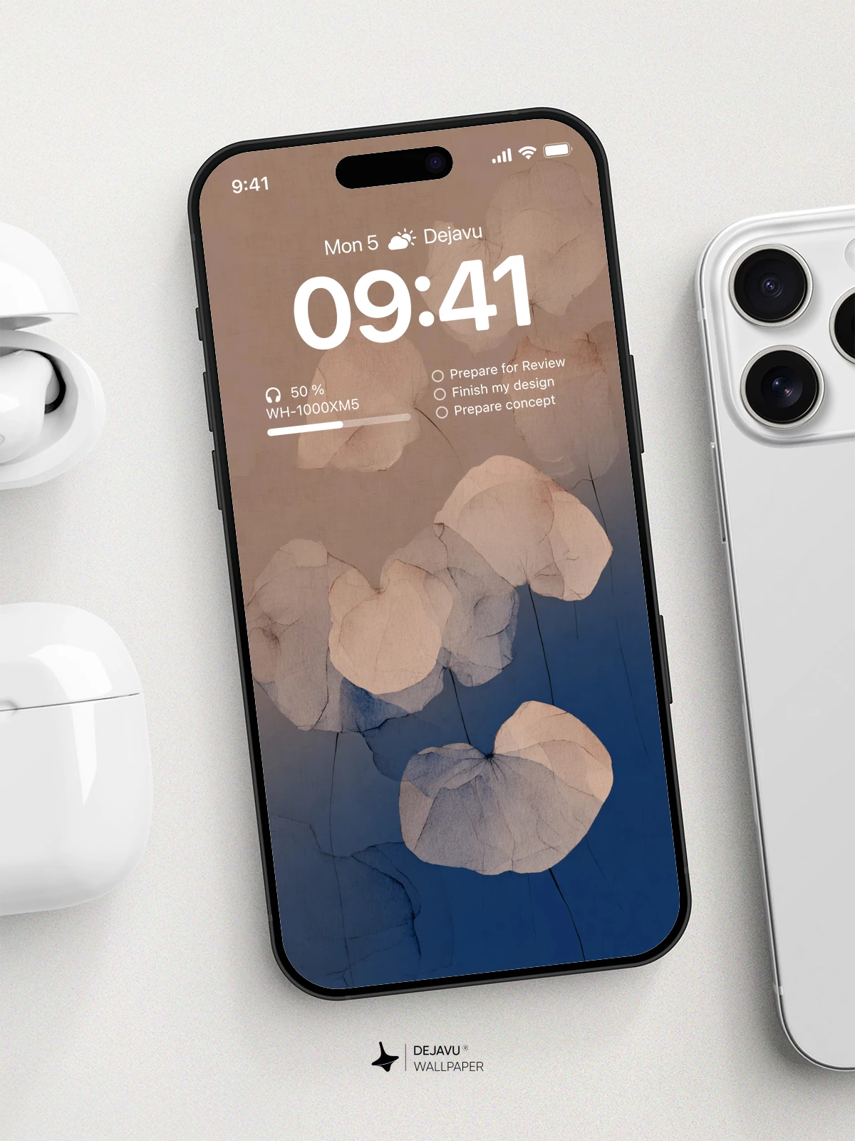 Minimal Lotus Leaf Wallpaper 4K for iPhone Lock Screen