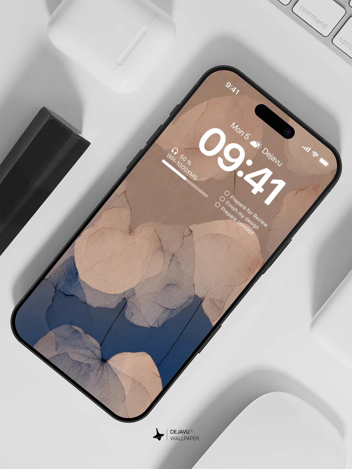 Minimal Lotus Leaf Wallpaper 4K for iPhone Lock Screen