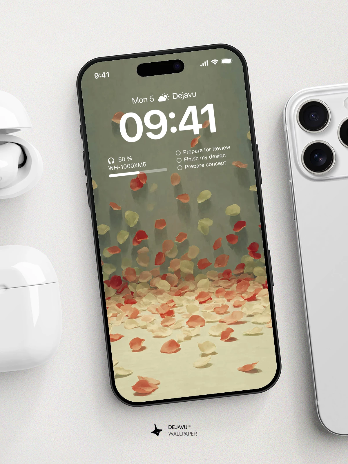 Falling Flower Petals Wallpaper 4K for iPhone Lock Screen