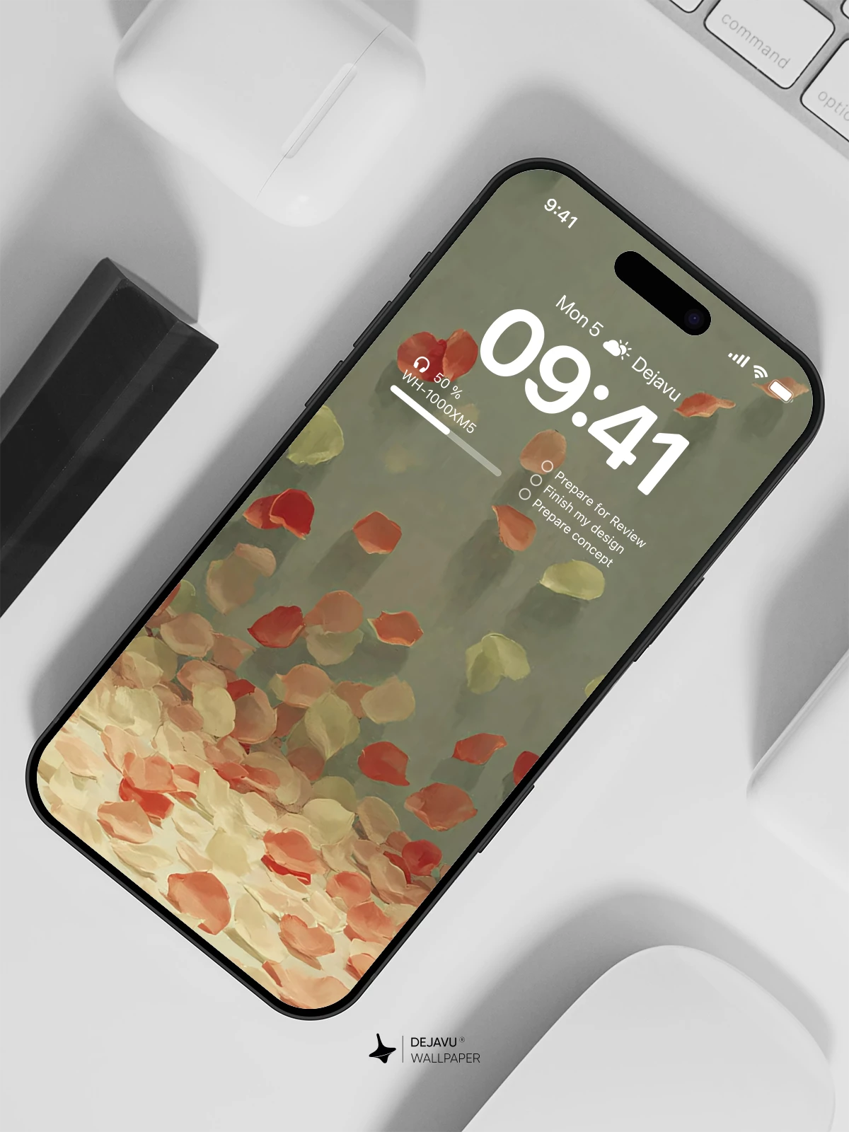 Falling Flower Petals Wallpaper 4K for iPhone Lock Screen