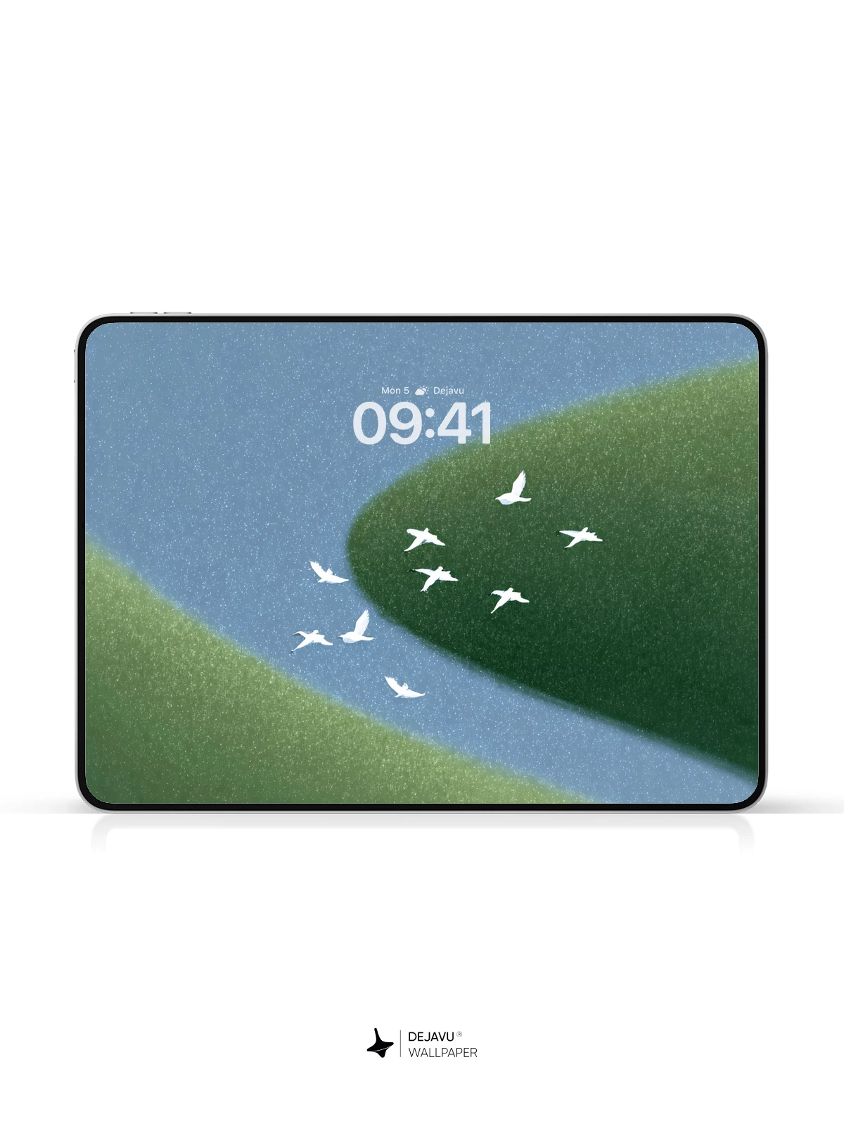 Green Hills and Birds Wallpaper 4K for iPhone Lock Screen