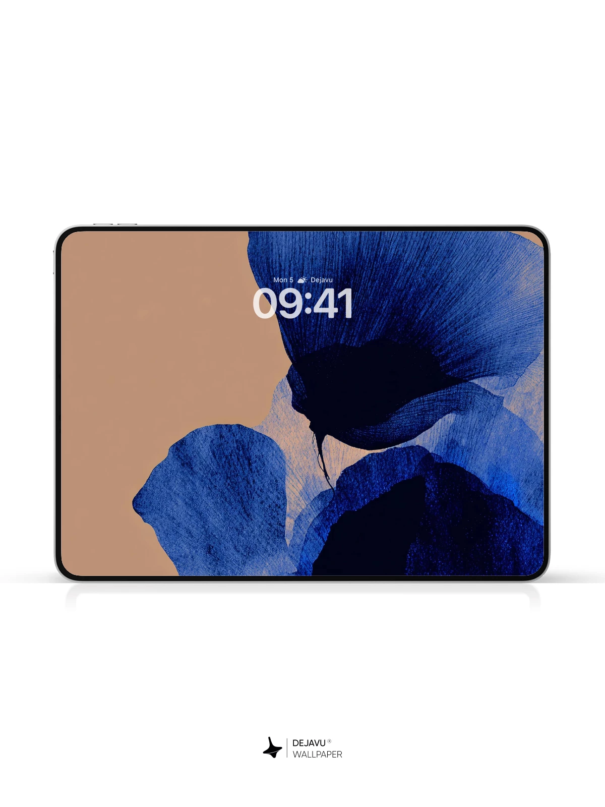 Blue Abstract Petals Wallpaper 4K for iPhone Lock Screen