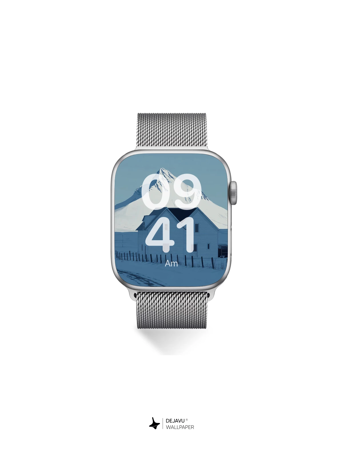 Snowy Mountain House Wallpaper 4K for iPhone Lock Screen