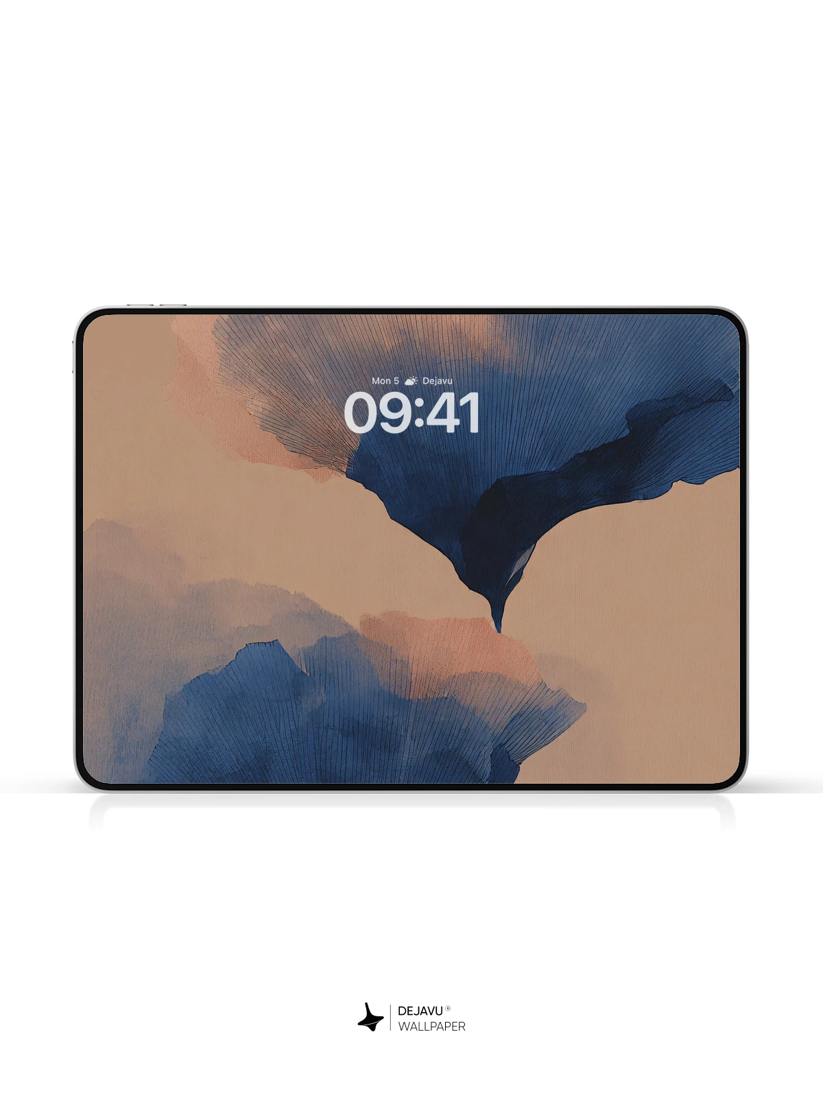 Abstract Blue Watercolor Flower Wallpaper 4K AMOLED Display Wallpaper