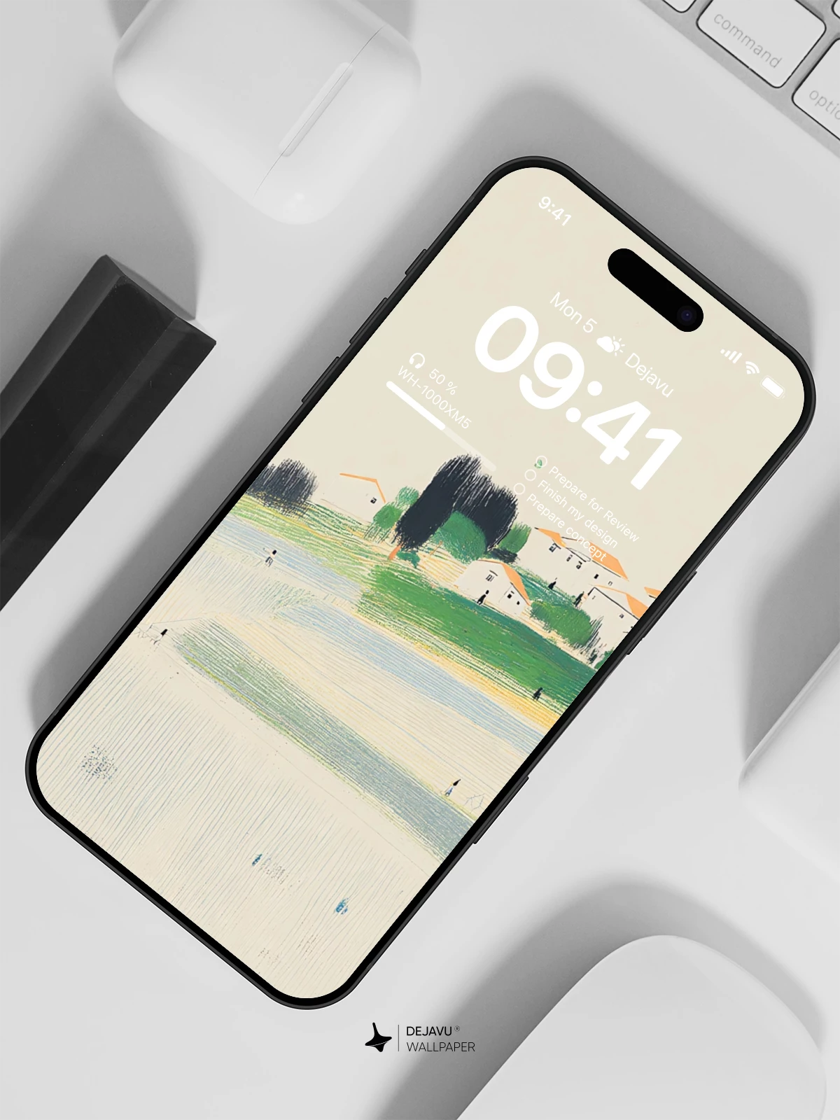 Minimal Coastal Beach Wallpaper 4K for iPhone Lock Screen